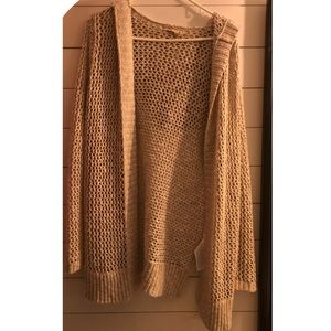 Hollister White Sweater Long Size Medium